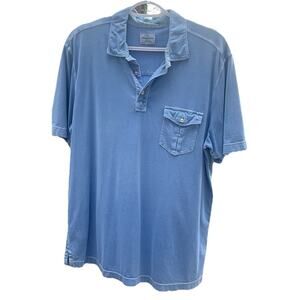 Tommy Bahama Jeans Island Crafted Vacanza Polo Shirt Mens Beachside Blue Large